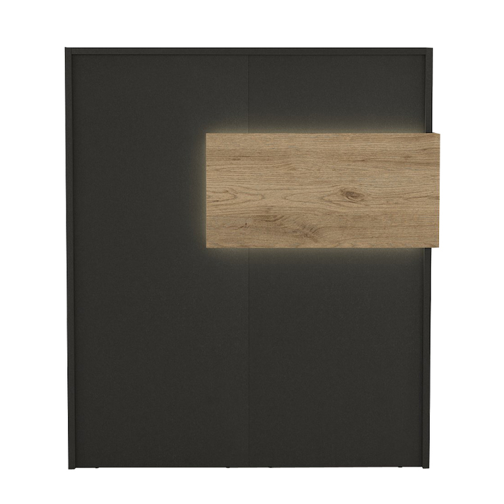 Γραφείο υποδοχής - reception Aloha με LED χρώμα ανθρακί - sepet oak 95,5x40x110,3εκ.