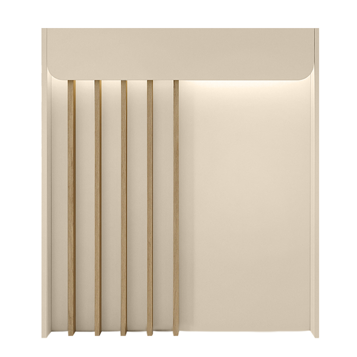 Γραφείο υποδοχής - reception Karibu με LED χρώμα sandstone - sepet oak 90x40x100εκ.
