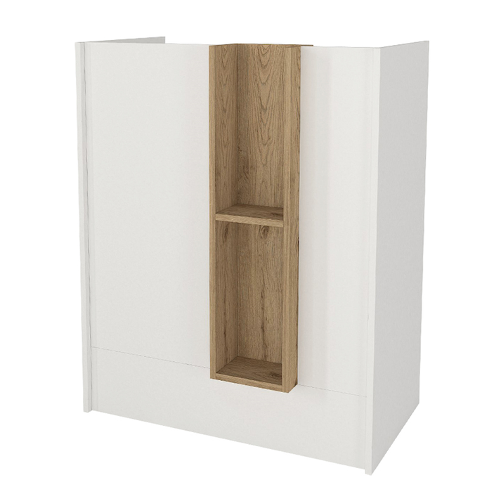 Γραφείο υποδοχής - reception Bonveno χρώμα λευκό - sepet oak 90x43,2x110εκ.