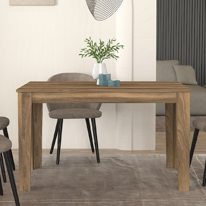 Τραπέζι Darlen χρώμα καρυδί 125x72x74εκ.