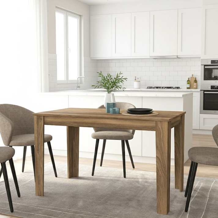 Τραπέζι Darlen χρώμα καρυδί 125x72x74εκ.