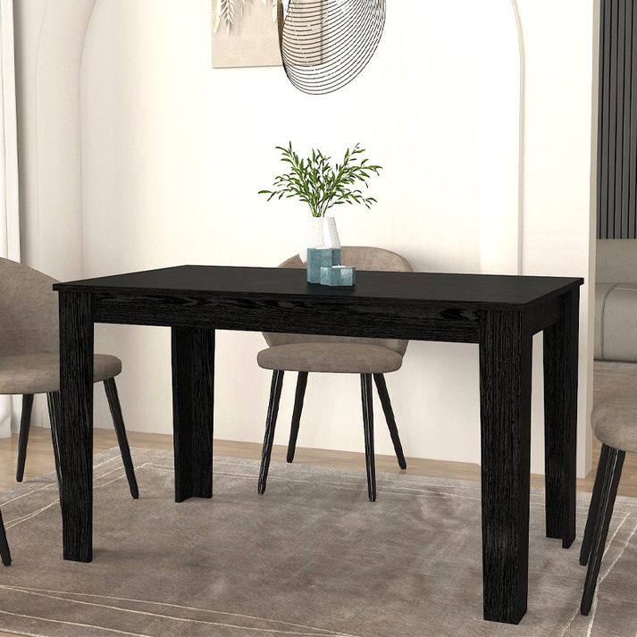 Τραπέζι Darlen χρώμα sencron black 125x72x74εκ.