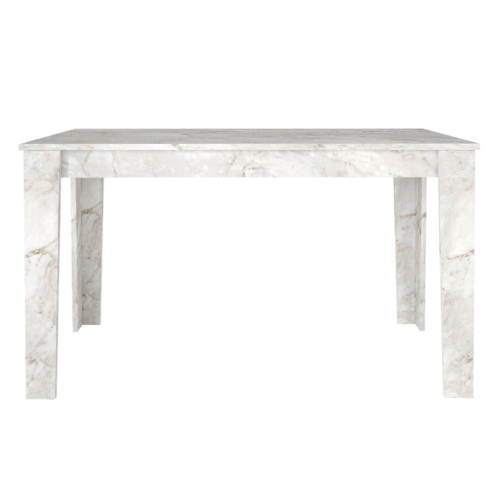 Τραπέζι Darlen χρώμα λευκό εφέ μαρμάρου 125x72x74εκ.