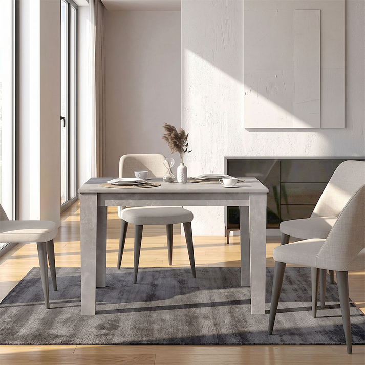 Τραπέζι Darlen γκρι σκυροδέματος 125x72x74 εκ.