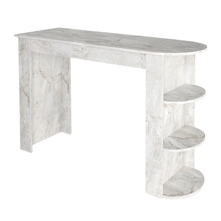 Τραπέζι μπαρ Vigne χρώμα λευκό εφέ μαρμάρου 150x51,6x101,8εκ.