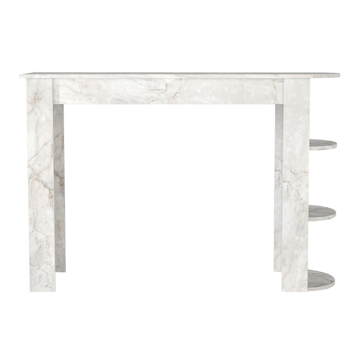 Τραπέζι μπαρ Vigne χρώμα λευκό εφέ μαρμάρου 150x51,6x101,8εκ.