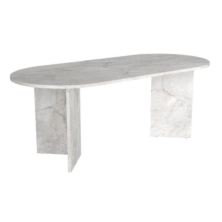 Τραπέζι Cortado χρώμα λευκό εφέ μαρμάρου 200x90x74εκ.