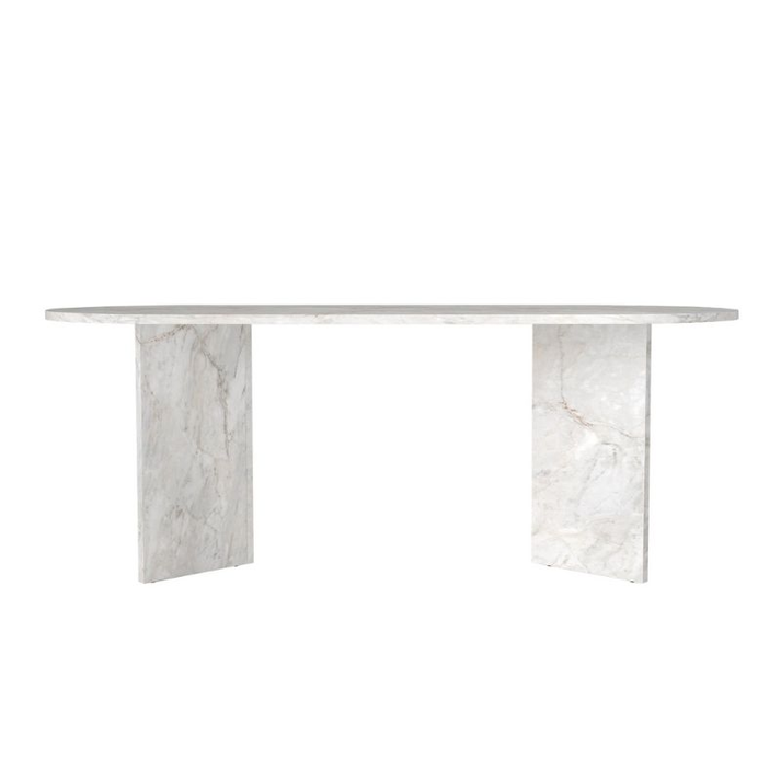 Τραπέζι Cortado χρώμα λευκό εφέ μαρμάρου 200x90x74εκ.