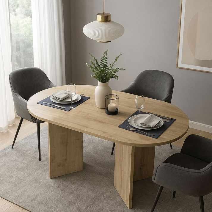 Τραπέζι Cortado χρώμα sapphire oak 138x80x75εκ.