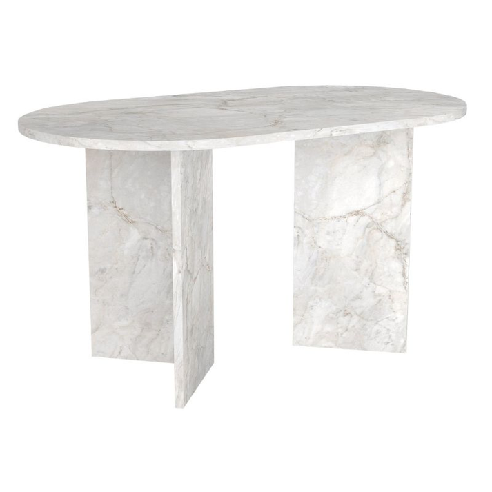 Τραπέζι Cortado χρώμα λευκό εφέ μαρμάρου 138x80x75εκ.