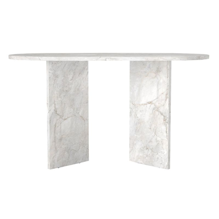 Τραπέζι Cortado χρώμα λευκό εφέ μαρμάρου 138x80x75εκ.