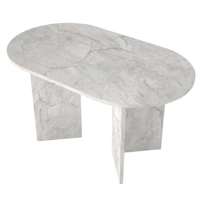 Τραπέζι Cortado χρώμα λευκό εφέ μαρμάρου 138x80x75εκ.