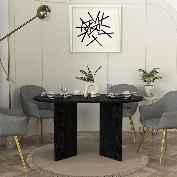 Τραπέζι Cortado χρώμα sencron black 138x80x75εκ.