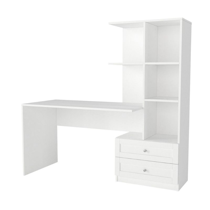 Γραφείο εργασίας Mantra χρώμα λευκό 150x60x152εκ.