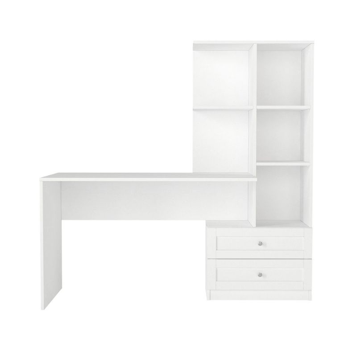 Γραφείο εργασίας Mantra χρώμα λευκό 150x60x152εκ.