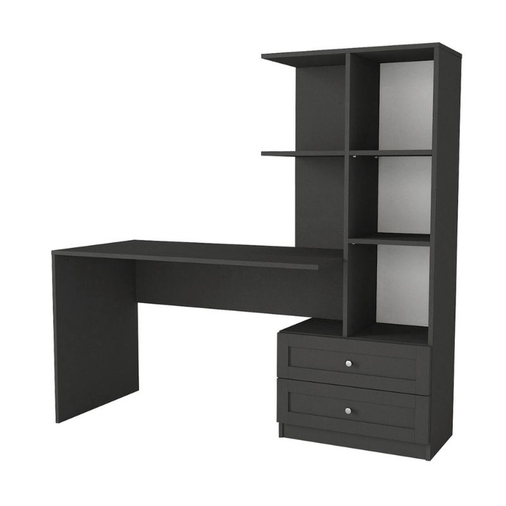 Γραφείο εργασίας Mantra χρώμα ανθρακί 150x60x152εκ.