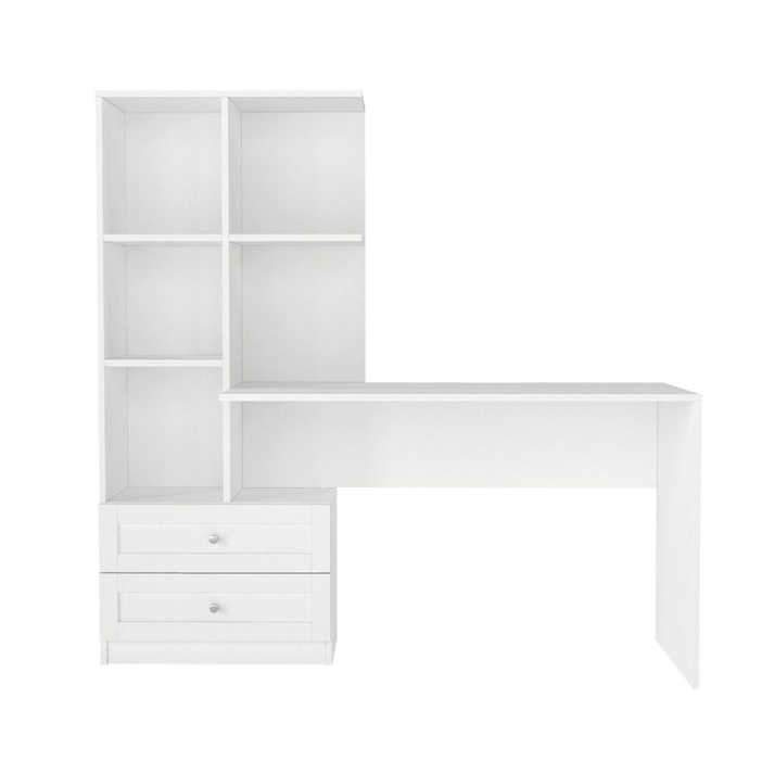 Γραφείο εργασίας Mantra χρώμα λευκό 150x60x152εκ.