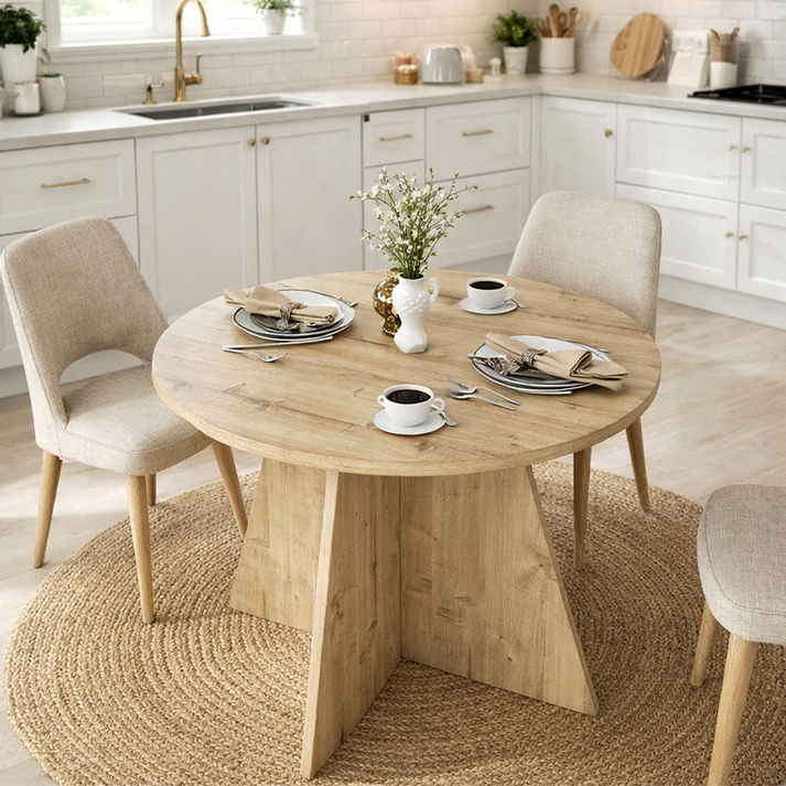 Τραπέζι Tailor χρώμα sapphire oak Ø100x75,7εκ.