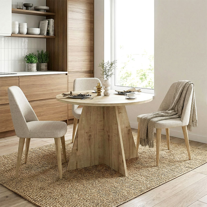 Τραπέζι Tailor χρώμα sapphire oak Ø100x75,7εκ.