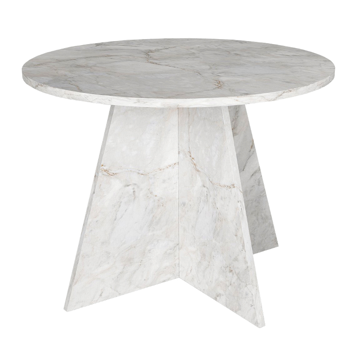 Τραπέζι Tailor χρώμα λευκό εφέ μαρμάρου Ø100x75,7εκ.