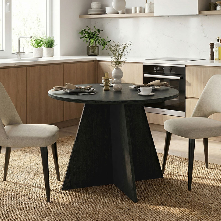 Τραπέζι Tailor χρώμα sencron black Ø100x75,7εκ.