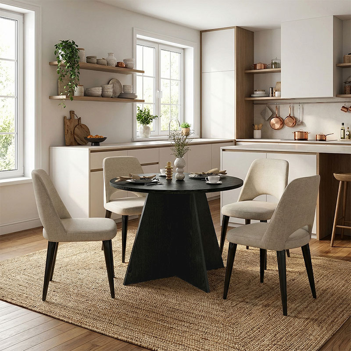 Τραπέζι Tailor χρώμα sencron black Ø100x75,7εκ.