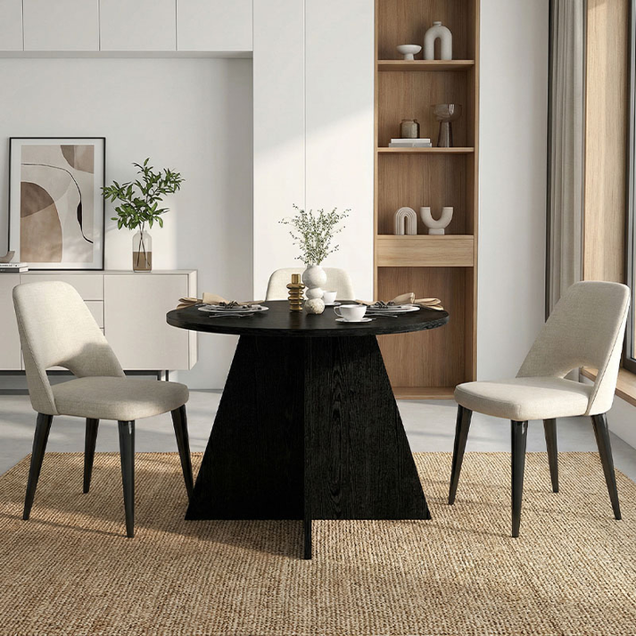 Τραπέζι Tailor χρώμα sencron black Ø100x75,7εκ.