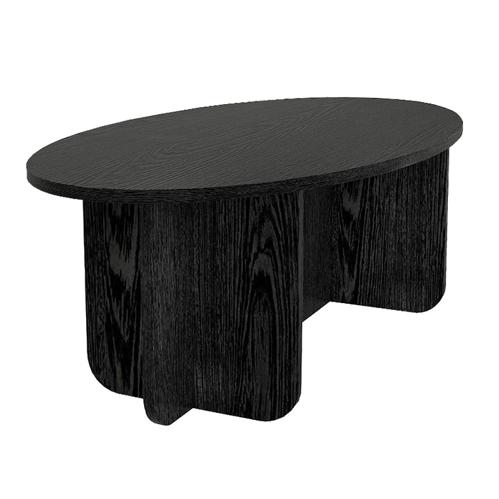 Τραπεζάκι σαλονιού Ravey χρώμα sencron black 120x60x39,6εκ.