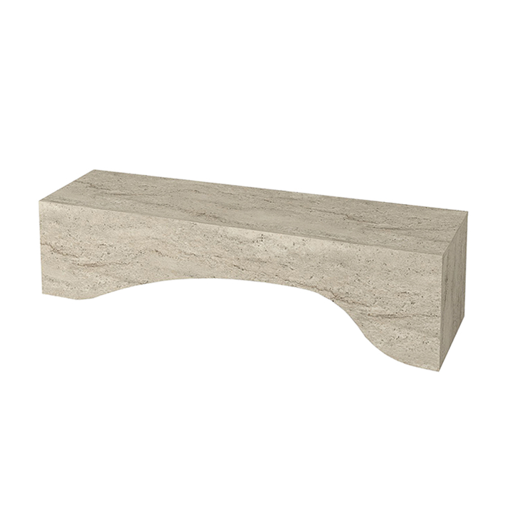 Έπιπλο τηλεόρασης Mara με LED χρώμα travertine 150x31,4x40εκ.