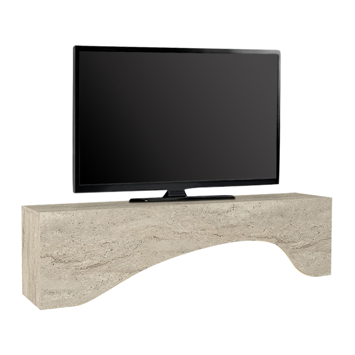 Έπιπλο τηλεόρασης Mara με LED χρώμα travertine 150x31,4x40εκ.