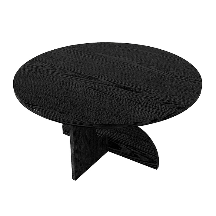 Τραπεζάκι σαλονιού Mara χρώμα sencron black Ø75x36,8εκ.
