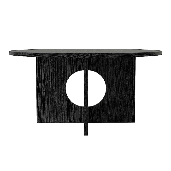 Τραπεζάκι σαλονιού Mara χρώμα sencron black Ø75x36,8εκ.