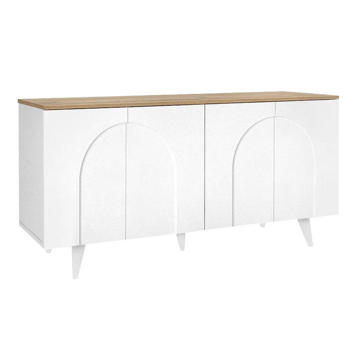 Μπουφές Bono χρώμα λευκό - sepet oak 150x45x74,6εκ.