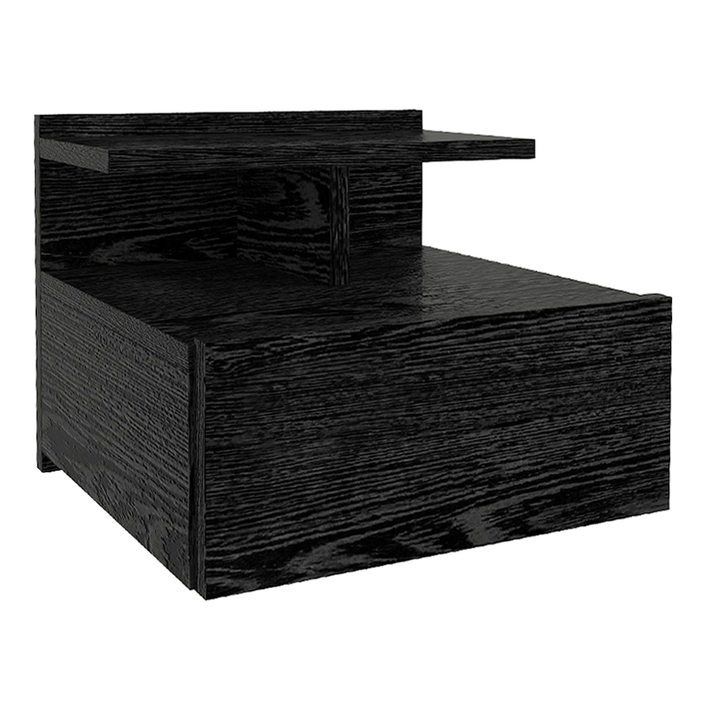 Κομοδίνο επιτοίχιο Mislina χρώμα sencron black 40x33,2x32εκ.