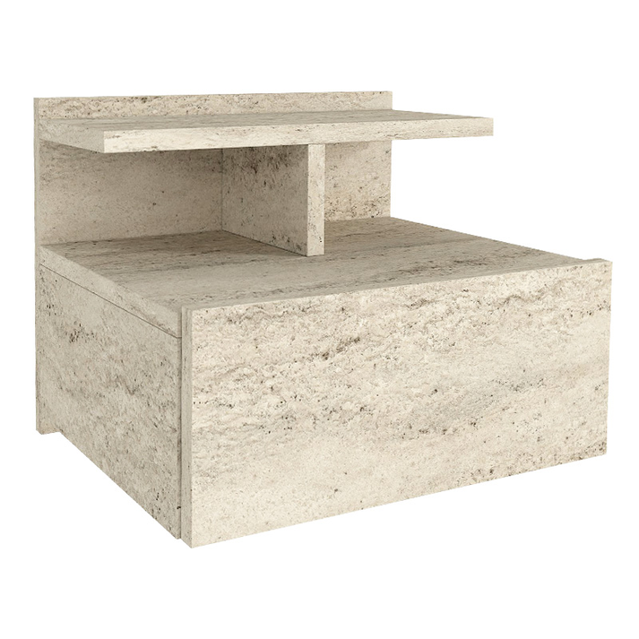 Κομοδίνο επιτοίχιο Mislina χρώμα travertine 40x33,2x32εκ.