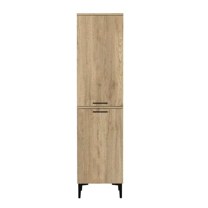 Laundry cabinet with basket Singa sepet oak 45x40x180 cm