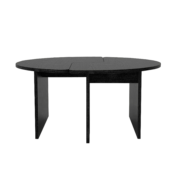 Τραπεζάκι σαλονιού σετ 2 τμχ Dorena χρώμα sencron black Ø90x41,7εκ.