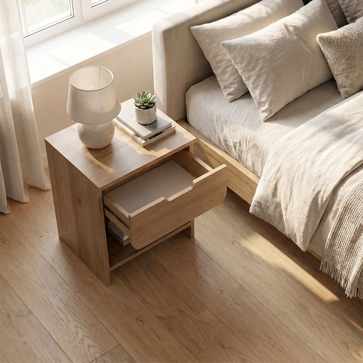 Κομοδίνο Mida χρώμα sepet oak 45x40x52εκ.