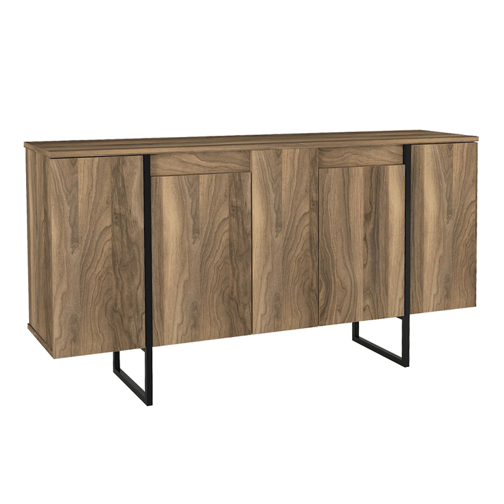 Μπουφές Orontes χρώμα καρυδί 160x35,2x80εκ.