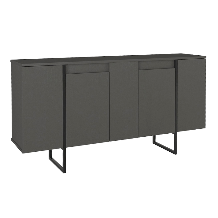 Μπουφές Orontes χρώμα ανθρακί 160x35,2x80εκ.
