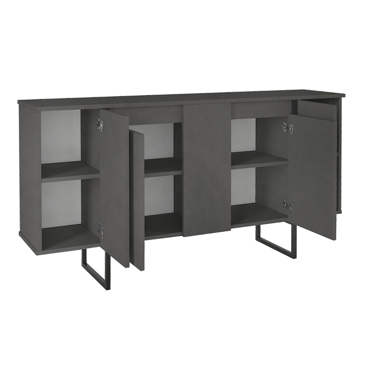Μπουφές Orontes χρώμα ανθρακί 160x35,2x80εκ.