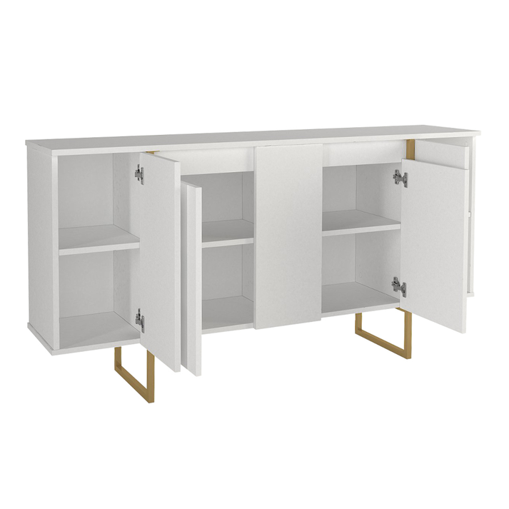 Μπουφές Orontes Mχρώμα λευκό - χρυσό 160x35,2x80εκ.