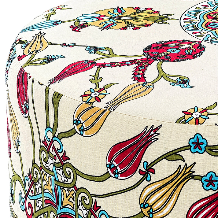 Σκαμπώ Rimini υφασμάτινο πολύχρωμο 65x65x40εκ.