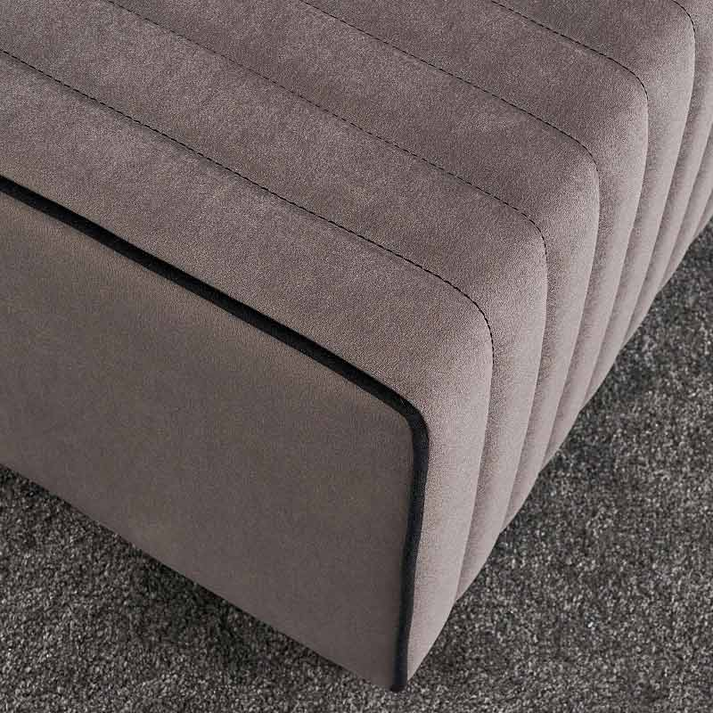 Σκαμπώ Mabel βελούδινο χρώμα γκρι 80x40x40εκ.