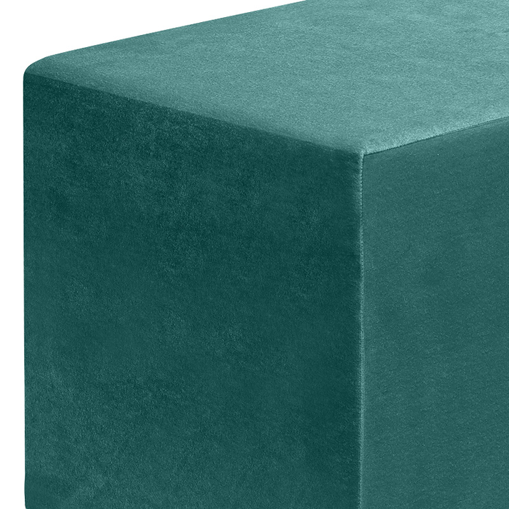 Σκαμπώ April βελούδινο χρώμα κυπαρισσί 40x40x40εκ.