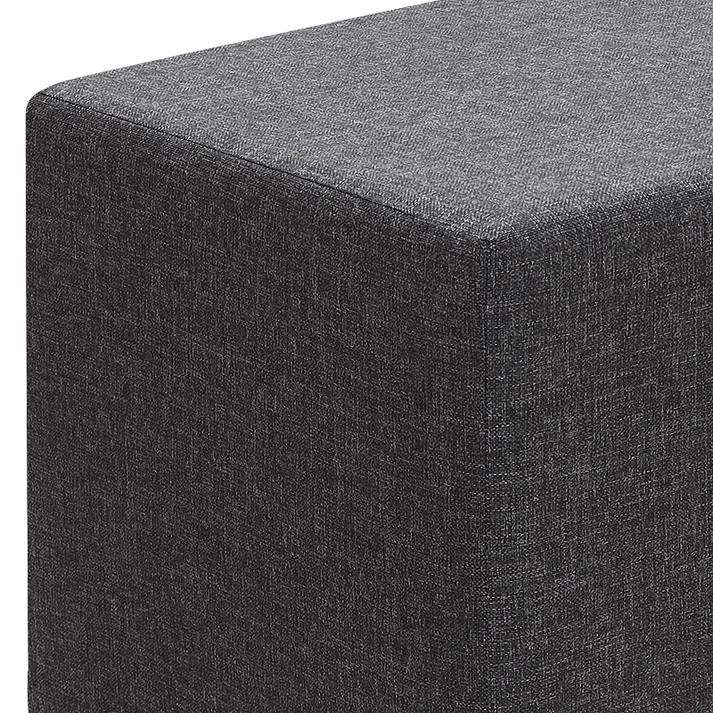 Σκαμπώ Linda υφασμάτινο χρώμα ανθρακί 40x40x40εκ.