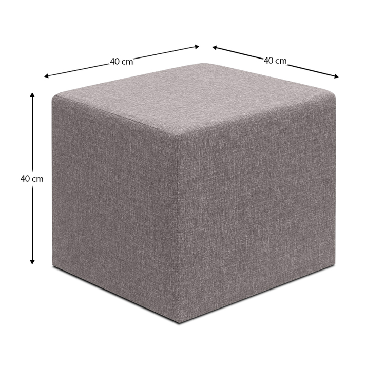 Σκαμπώ Linda υφασμάτινο χρώμα καφέ 40x40x40εκ.