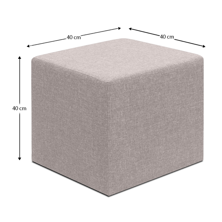 Σκαμπώ Linda υφασμάτινο χρώμα μπεζ 40x40x40εκ.