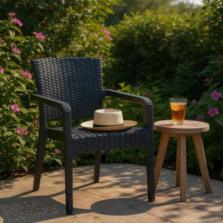 Πολυθρόνα πολυπροπυλενίου Clio recycled χρώμα ανθρακί 57x55x86εκ.