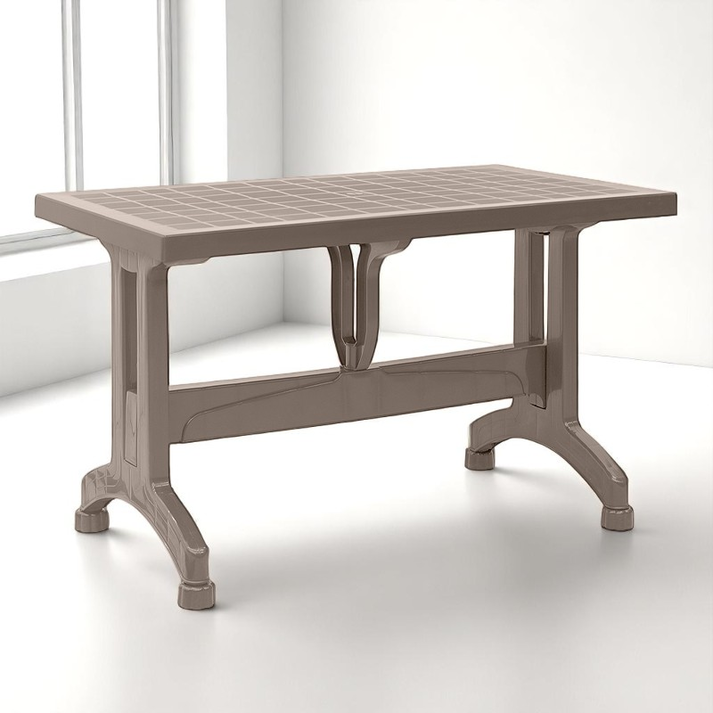 Τραπέζι πολυπροπυλενίου Callan χρώμα cappuccino 120x70x73εκ.